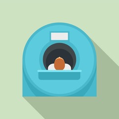 Man resonance imaging diagnostic icon. Flat illustration of man resonance imaging diagnostic vector icon for web design