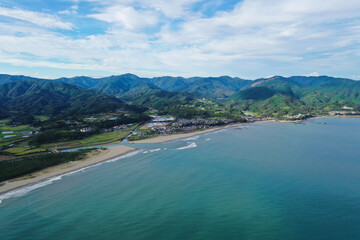 高知県黒潮町　入野海岸の風景