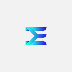 symmetrical straight lines Letter E Logo. E Letter Design Vector with symmetrical lines.