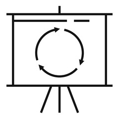 Eco banner icon. Outline eco banner vector icon for web design isolated on white background