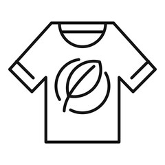 Eco tshirt icon. Outline eco tshirt vector icon for web design isolated on white background