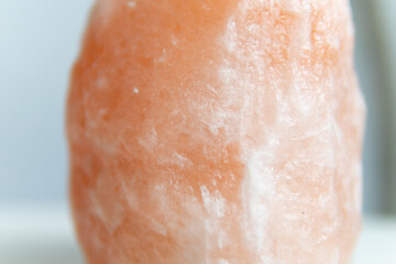 
large piece of orange salt lamp close-up