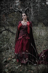 Fototapeta premium Dark fairy in the forest