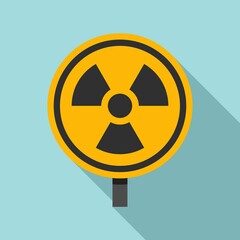 Fototapeta premium Biohazard radioactive icon. Flat illustration of biohazard radioactive vector icon for web design