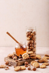 Homemade cookies with hazelnuts