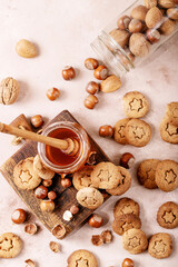 Homemade cookies with hazelnuts