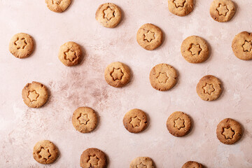 Fototapeta na wymiar Homemade cookies with hazelnuts
