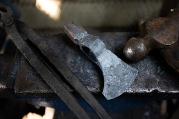 Tomahwak axe head from forging.