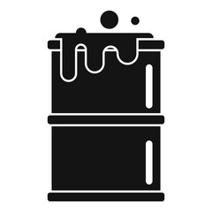 Biohazard barrel icon. Simple illustration of biohazard barrel vector icon for web design isolated on white background