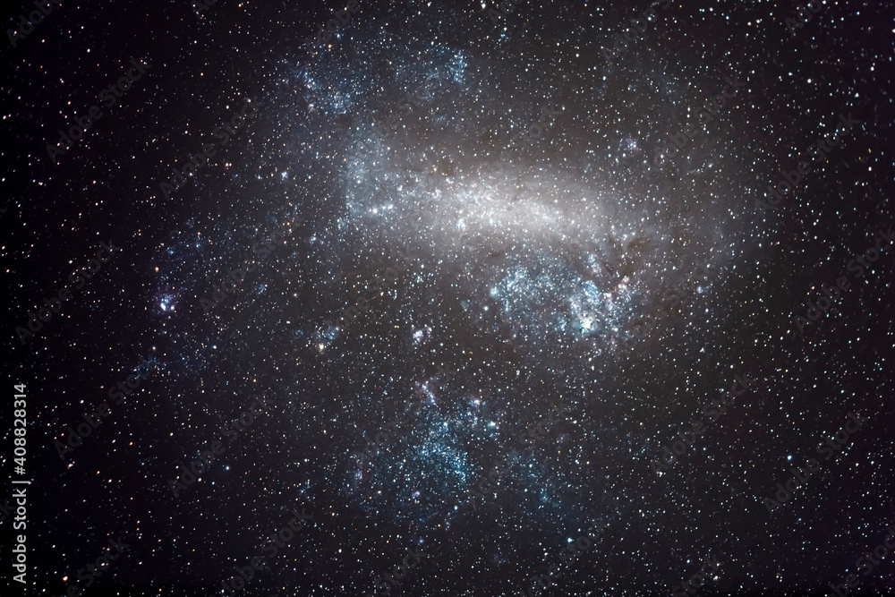 Wall mural a view of the large magellan cloud galaxy companion from the southern hemisphere with millions of st