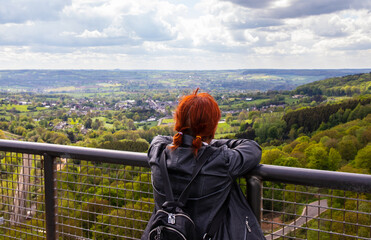 Viewpoint at the three-country point Netherlands, Germany, and Belgium Europe
