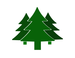 christmas fir-tree. Icon. Park, forest