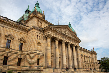 View of historic building of the Federal Administrative Court in Leipzig,Germany,Europe