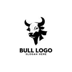 drawing art bull head logo design illustration modern vector,animal logo,farm logo,cattle farm