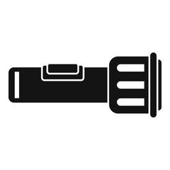Investigator flashlight icon. Simple illustration of investigator flashlight vector icon for web design isolated on white background