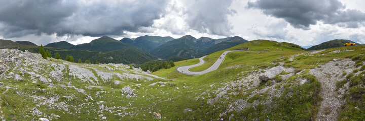 Panoramafoto Nockalmstraße in Kärnten / Österreich