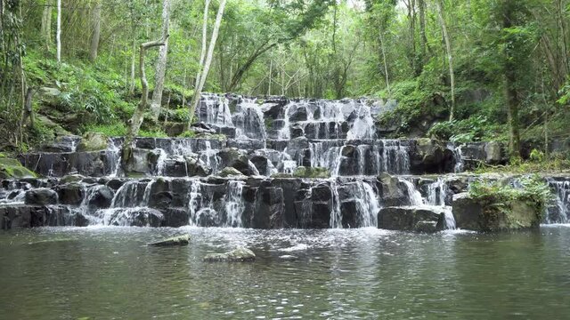 Beautiful waterfall in tropical forest at Namtok Samlan National Park, Saraburi, Thailand