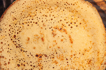 Background of homemade Russian pancakes Bliny on Shrovetide - Maslenitsa
