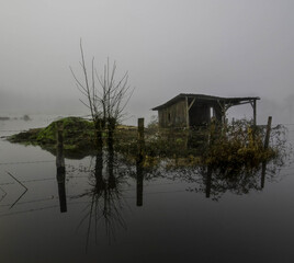 Reflet apr&egrave;s inondation