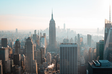 Fototapeta na wymiar Manhattan view from high building - New York, 2018