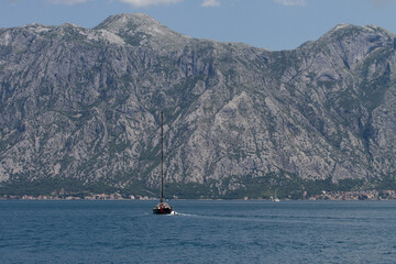 Montenegro Bay of Kotor view from the yacht