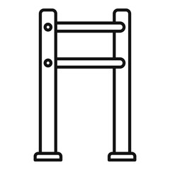 Dog barrier icon. Outline dog barrier vector icon for web design isolated on white background