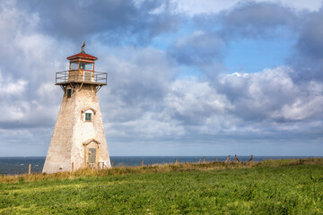 Fototapeta na wymiar Cape Tryon Lighthouse, Northwest coast of Prince Edward Island