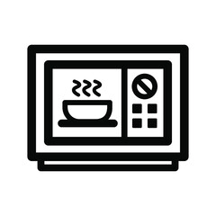 Microwave outline icon. Different electric icons. Different symbol in thin lines. Vector isolated illustration.