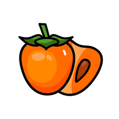 persimmon vector icon