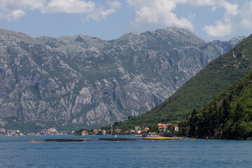 Montenegro Bay of Kotor view from the yacht