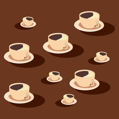 seamless pattern cup of coffee