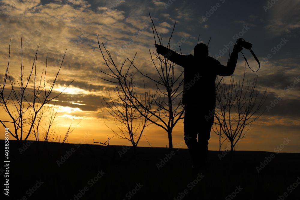 Wall mural silhouette of a person