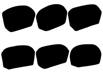 Bread in the set. Vector image.