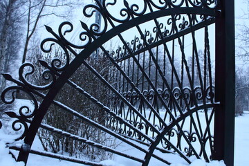 wrought iron fence