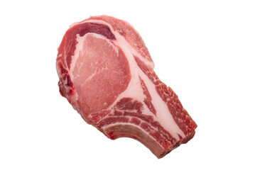 Raw pork isolated on white background.