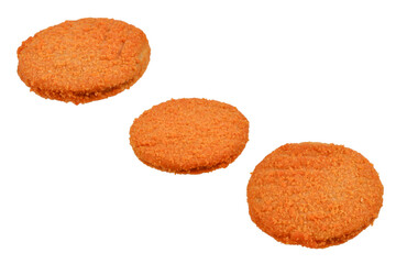 Fish burger isolated on white background.