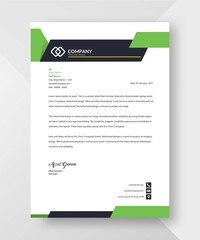 Professional and modern corporate letterhead template Premium Vector