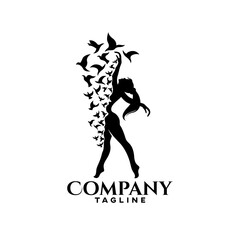 Modern freedom of a woman logo