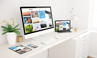 Responsive devices photo portfolio