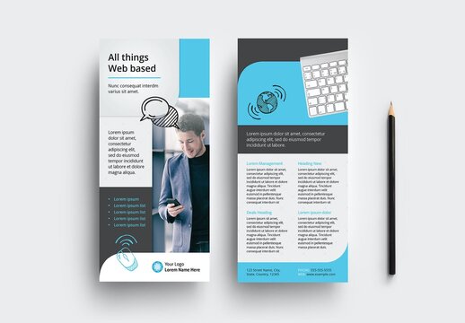 Blue Template Flyer Web Design 
