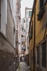 Fototapeta na wymiar Alley between houses in Venice, Italy