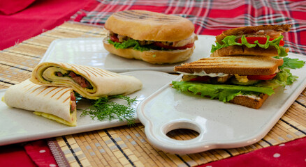 sandwiches on a plate