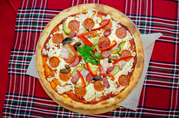 pizza on a plate