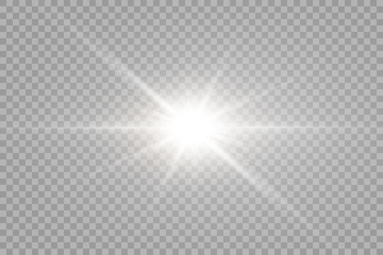 Vector transparent sunlight special lens flare light effect. PNG. Vector illustration
