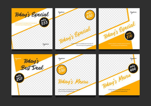 Social Media Post Template design for Food Promotion