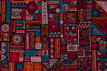 Traditional african vector seamless pattern design