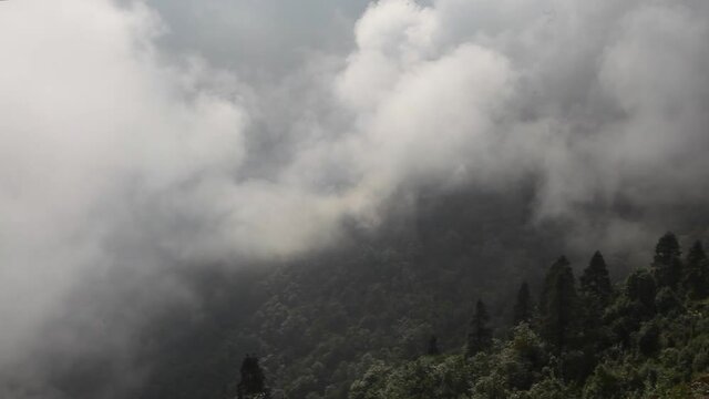 Himalayan mountains in Nepal, on the way to Everest Base Camp