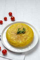 Homemade Spanish Omelette with Potatoes and Eggs