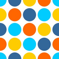 Tile vector pattern with dots on white background