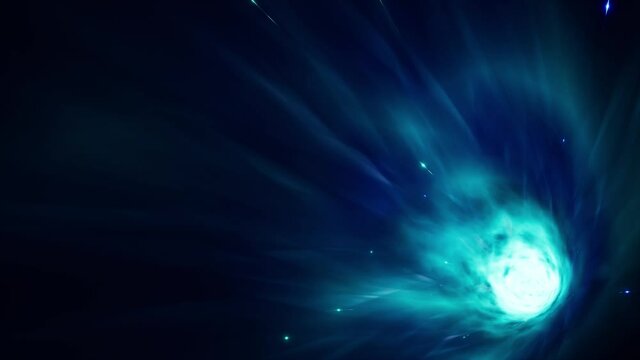 Abstract energy colored tunnel portal